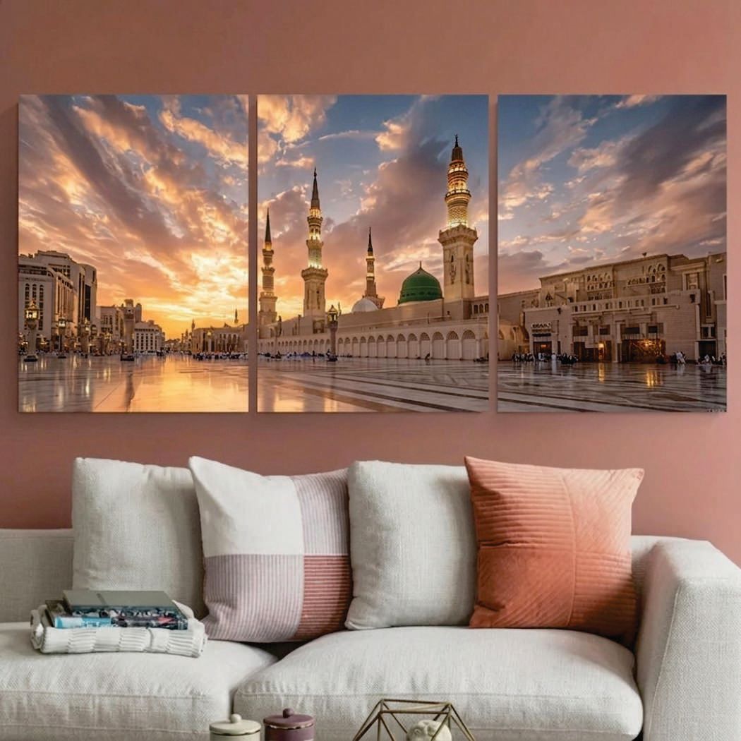 Set of 3 Premium Wall Art Photo Tiles – Modern Home Decor Sets 8x11