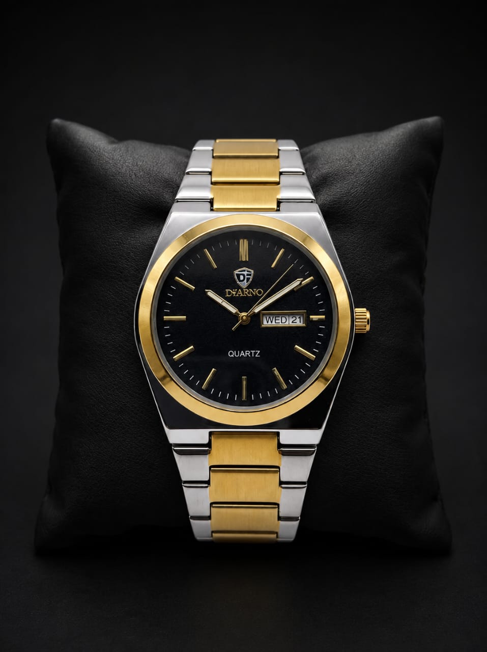 Dearno Premium Quartz Men's Watch Day And Date Display - Timepiece Designed For Wristwear And Daily Timekeeping Routine - Black Dial
