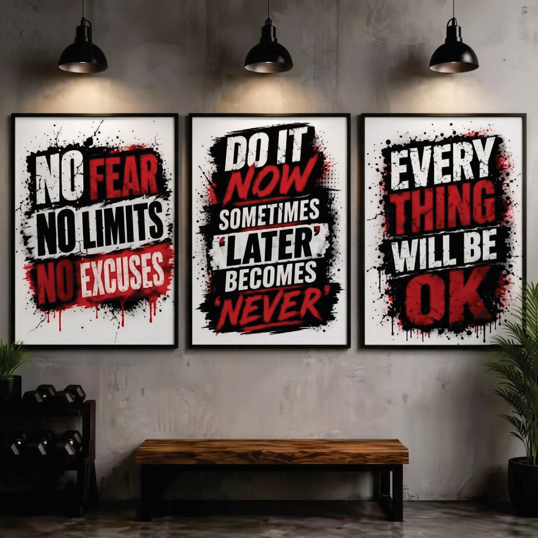 Set of 3 Premium Wall Art Photo Tiles – Modern Home Decor Sets 8x11