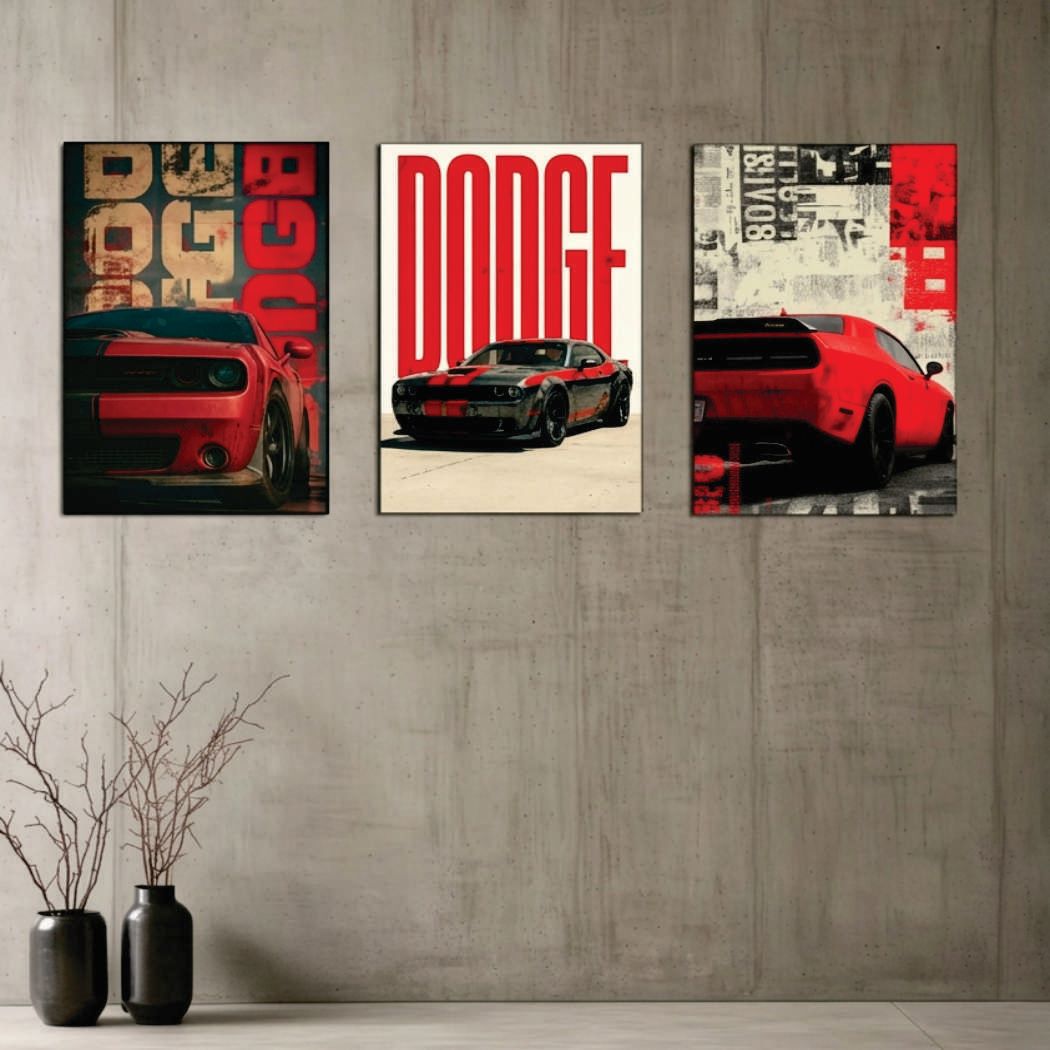 Set of 3 Premium Wall Art Photo Tiles – Modern Home Decor Sets 8x11