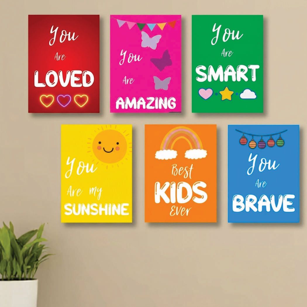 Set of 6 Premium Wall Art Photo Tiles – Modern Home Decor Sets 8x11